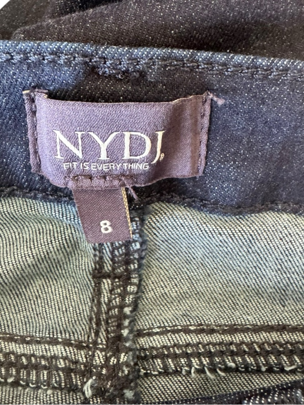NYDJ - NWT Barbara Bootcut Jeans Dark Wash Lift Tuck Stretch Denim Sz 8 - Picture 8 of 10